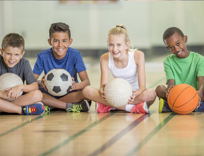 Image of children in sports hall