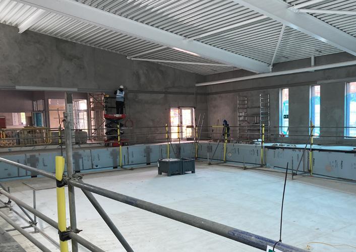 Photo of the internal of the new Ripon Pool and Leisure Centre