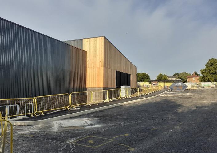 Photo of the new Ripon Pool North elevation